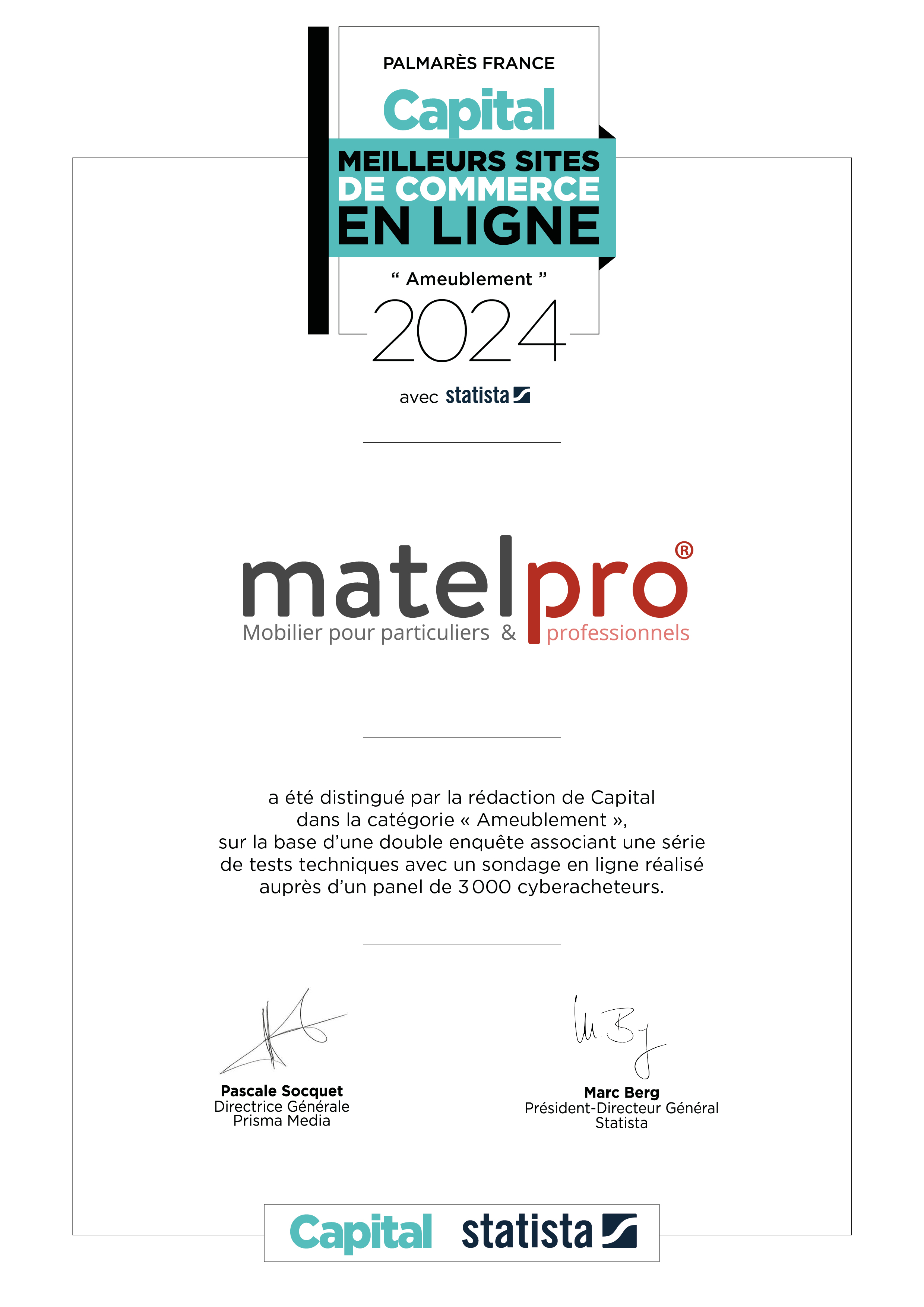 Matelpro label Capital 2024